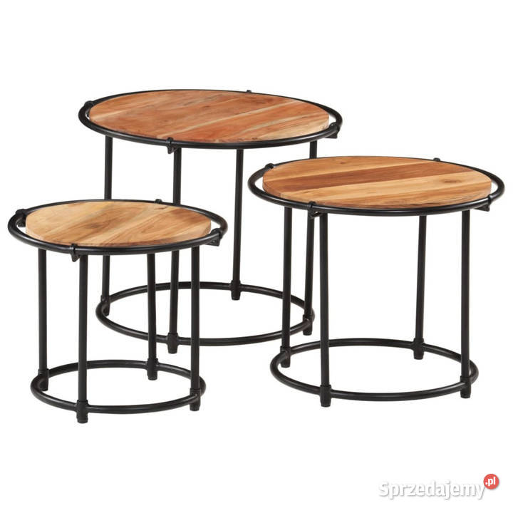 Stoliki wsuwane pod siebie 3 lite drewno sprzedam