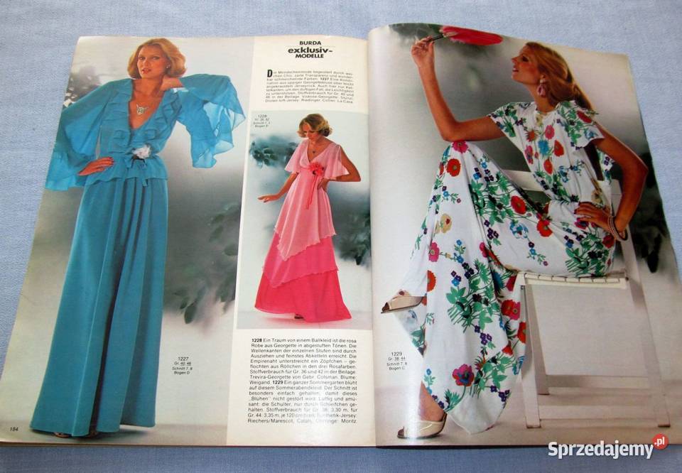 Burda International WiosnaLato 1976 moda szycie