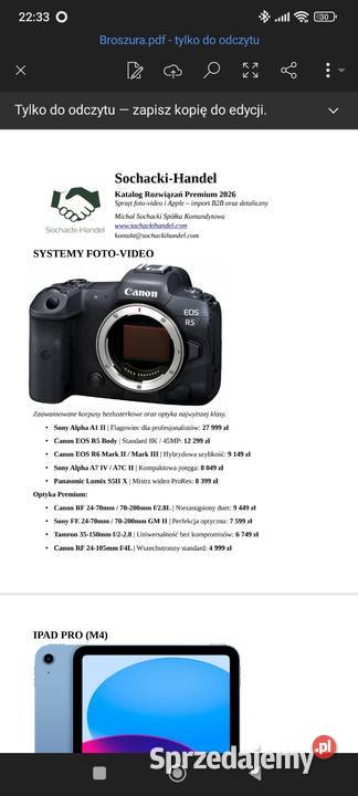 Canon EOS R6 Mark III body mazowieckie