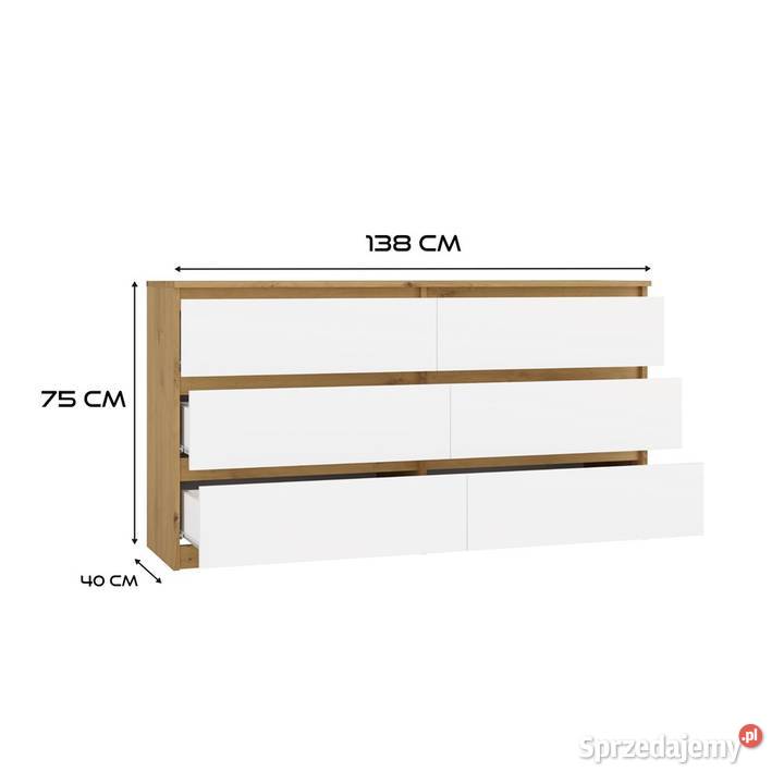Komoda Malwa M6 140 140cm Komody opolskie