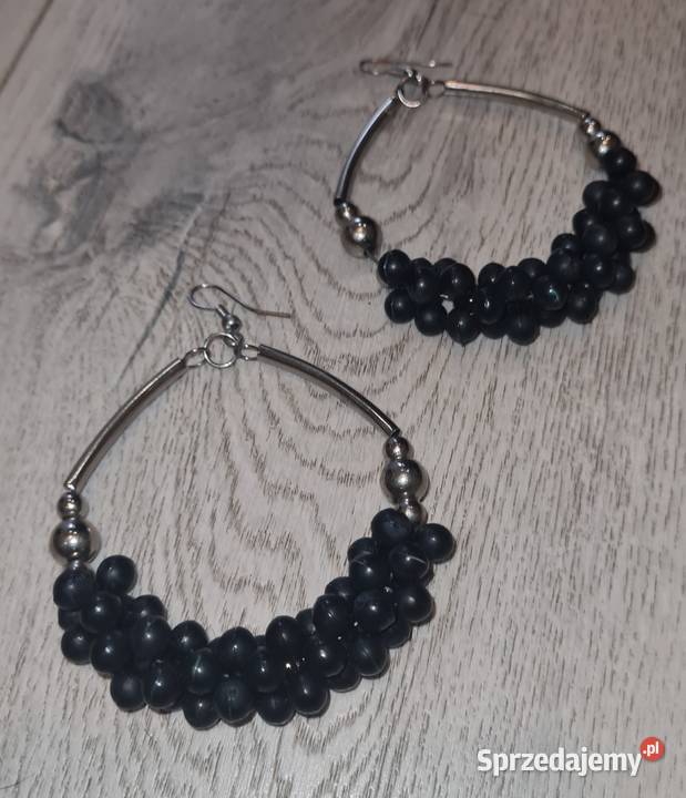 Kolczyki damskie koła koraliki Łódź sprzedam