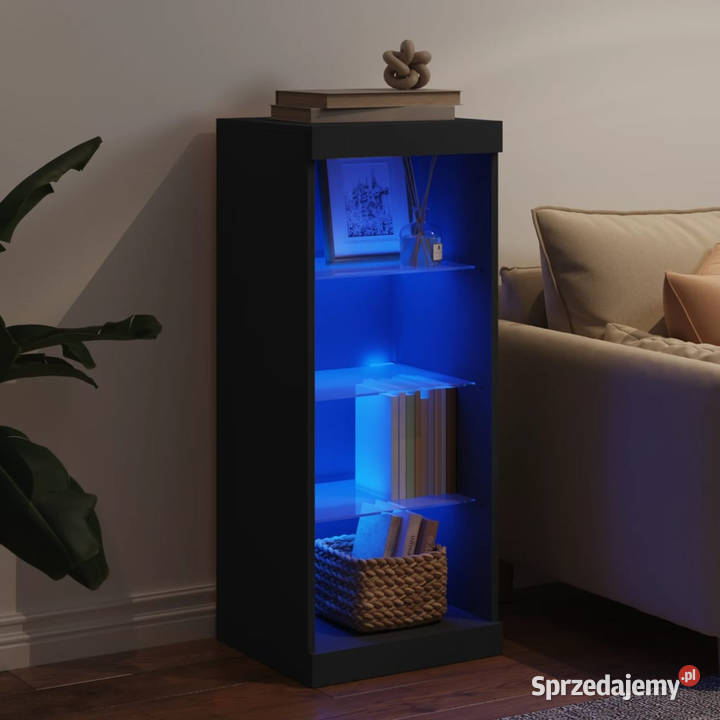 Szafka z oświetleniem LED czarna 41x37x100 mazowieckie
