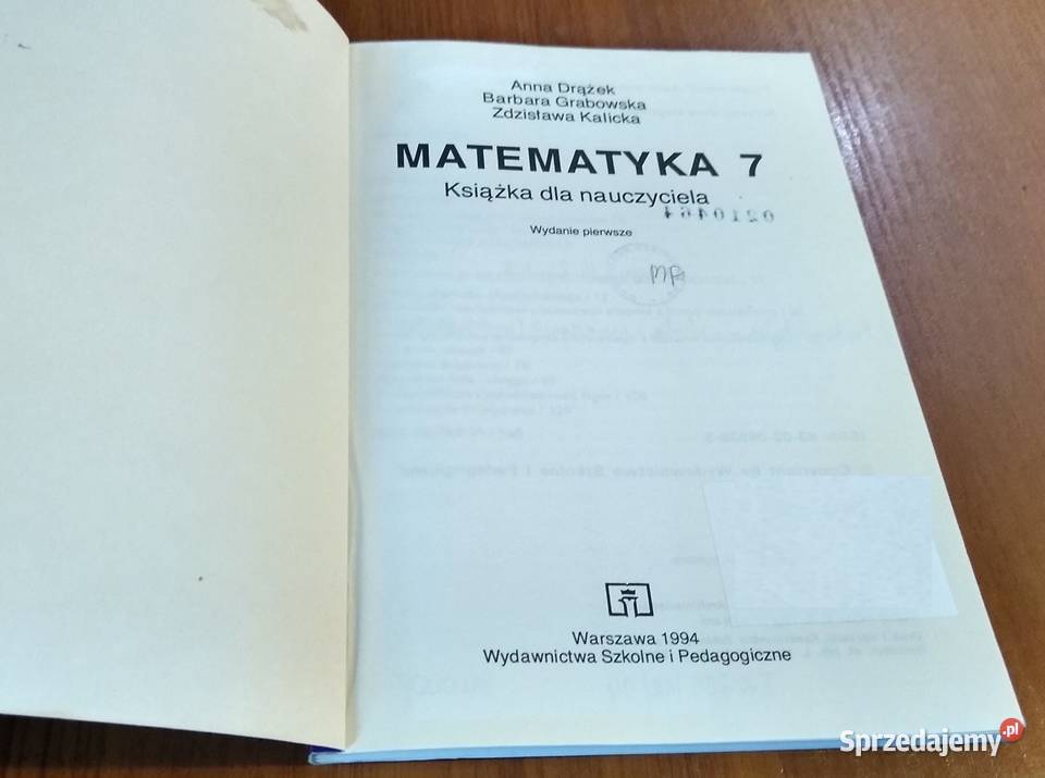 Matematyka 7 książka nauczyciela Anna Drążek Gdańsk