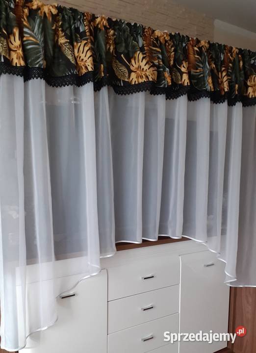 Firana liść monstera łuk Mława