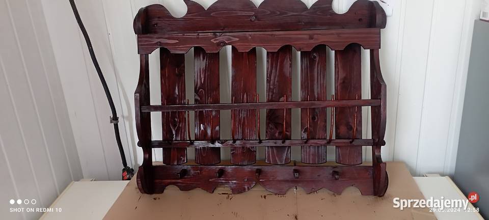 Stary drewniany wieszak Cepelia