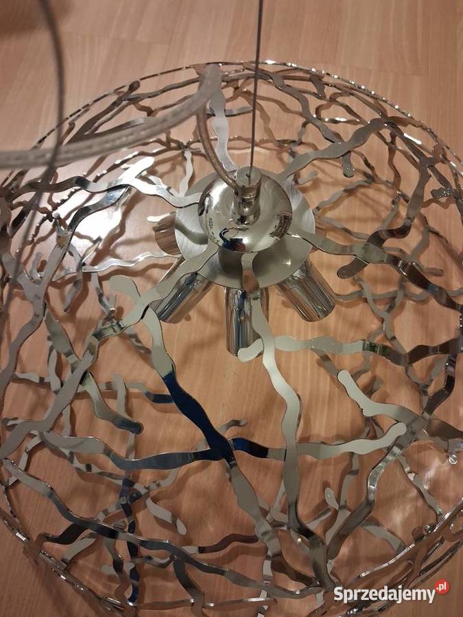 Duża lampa wisząca chrom mazowieckie sprzedam
