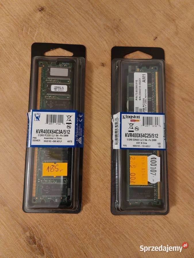 Pamięć RAM 256 MB DDR 2 kostki Kingstone sprawne wielkopolskie Czarnków