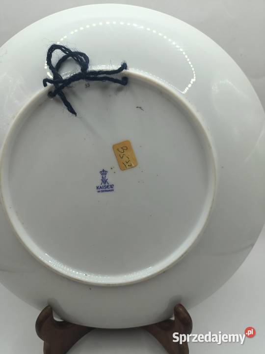 Talerz kolekcjonerski wiosenne kwiatki bratki Porcelana i szkło