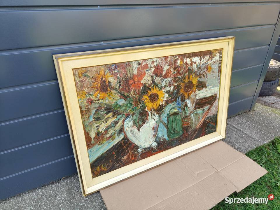 Duży malowany obraz Obrazki i obrazy Aleksandrów Łódzki sprzedam