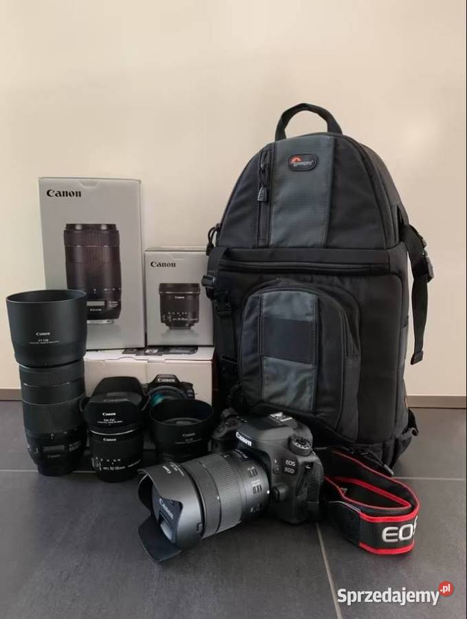 Canon EOS 80D z 4 obiektywami idealny zestaw Urządków