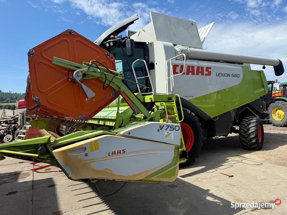 Kombajn zbożowy Claas Lexion 580 heder V750 nieuszkodzony dolnośląskie Nowa Ruda