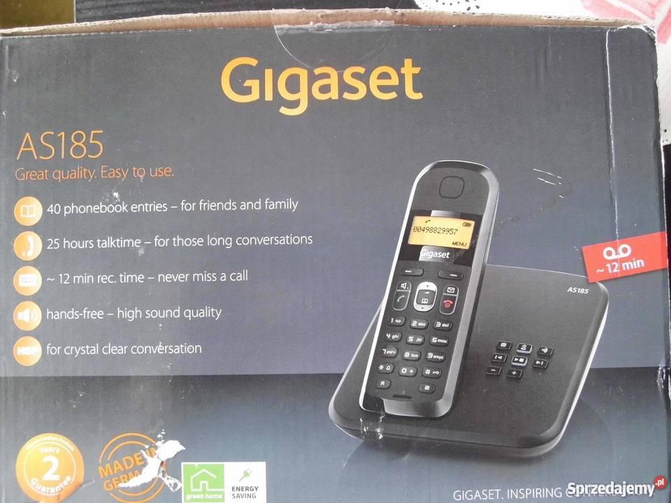 TELEFON Bezprzewodowy Gigaset AS185 wielkopolskie Kalisz sprzedam