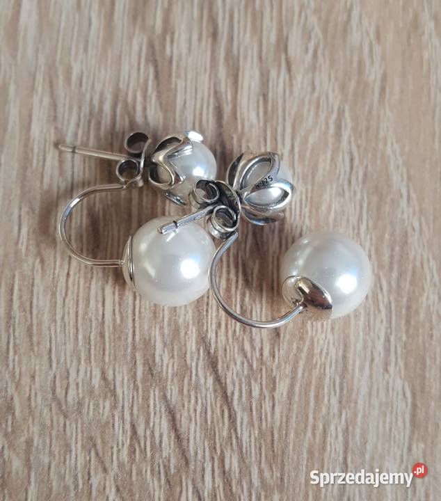 Nowe srebrne kolczyki srebro 925 perly perelki