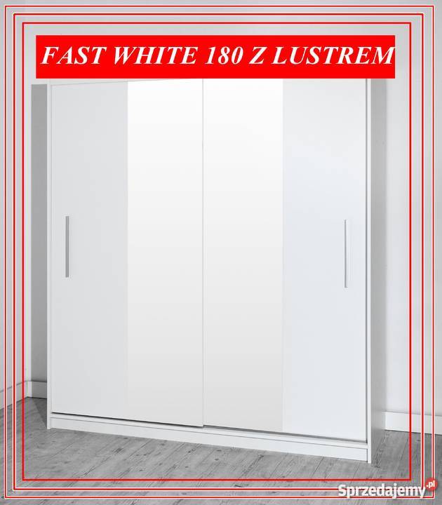 Szafa garderoba ubraniowa dwudrzwiowa 180 lustra Białystok