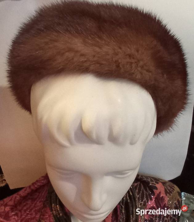 Beret futrzany z norki Warszawa