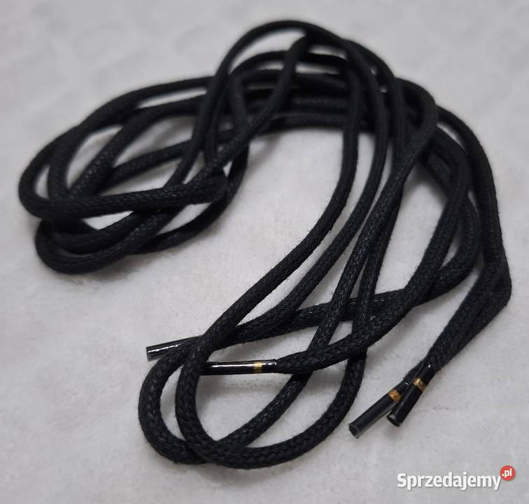 Sznurówki 87 okrągłe 3mm czarne Ringelspitz Czeladź