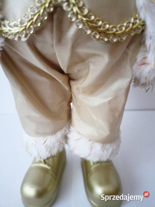 Figurka świąteczna śwMikołaj 30 złoty dekoracja Dekoracje świąteczne Trzebnica