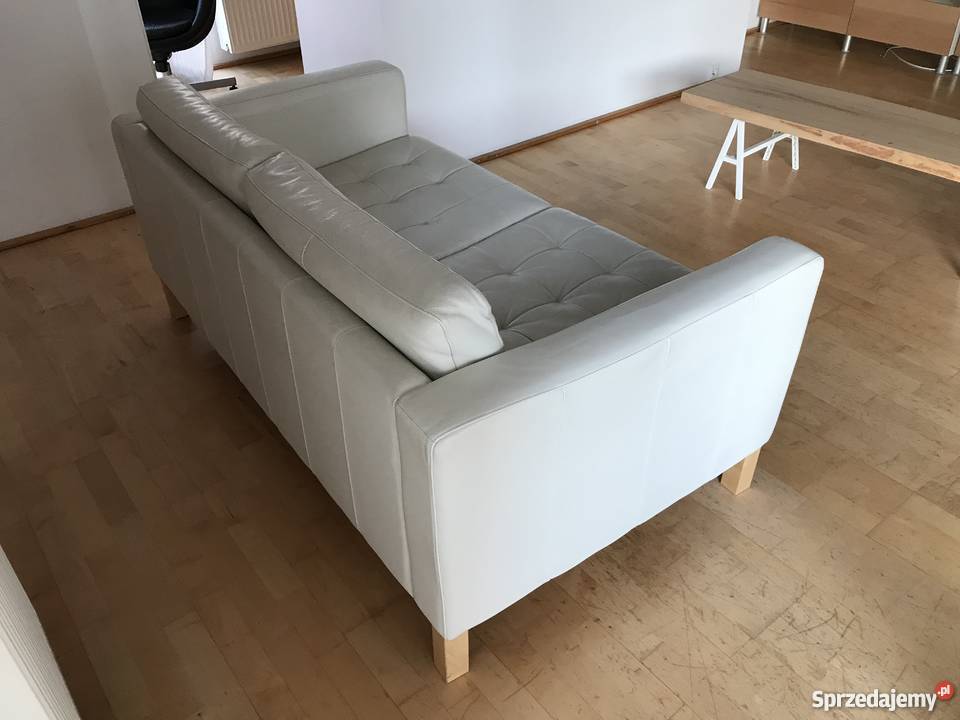 Sofa skórzana IKEA Karlstad beżowa mazowieckie Warszawa