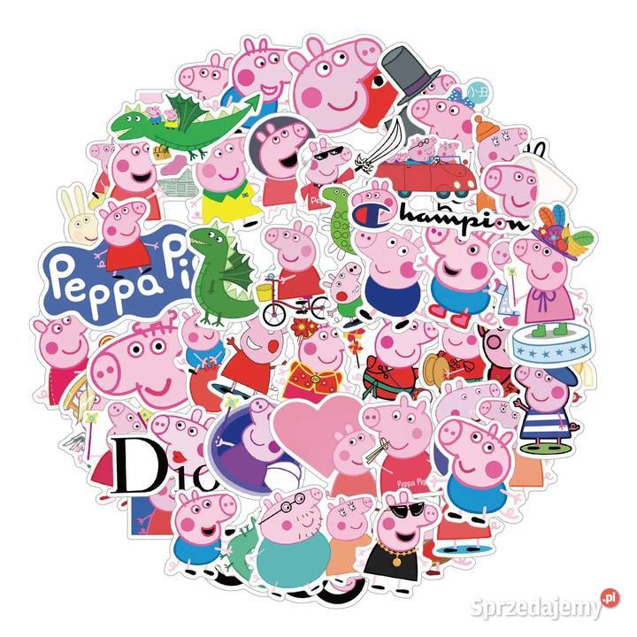 Zestaw naklejek motywacyjnych dzieci Świnka Płock