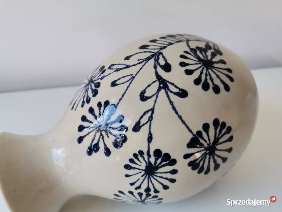 Stary wazon w kobaltowe kwiaty Katowice