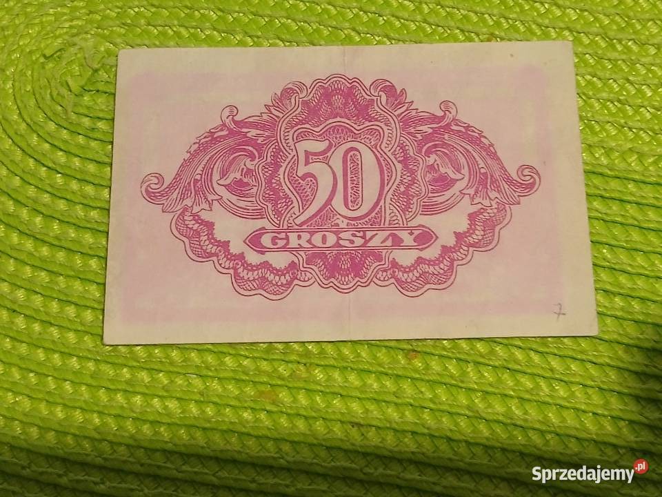 banknot polski 50 groszy z 1944r podlaskie Łomża