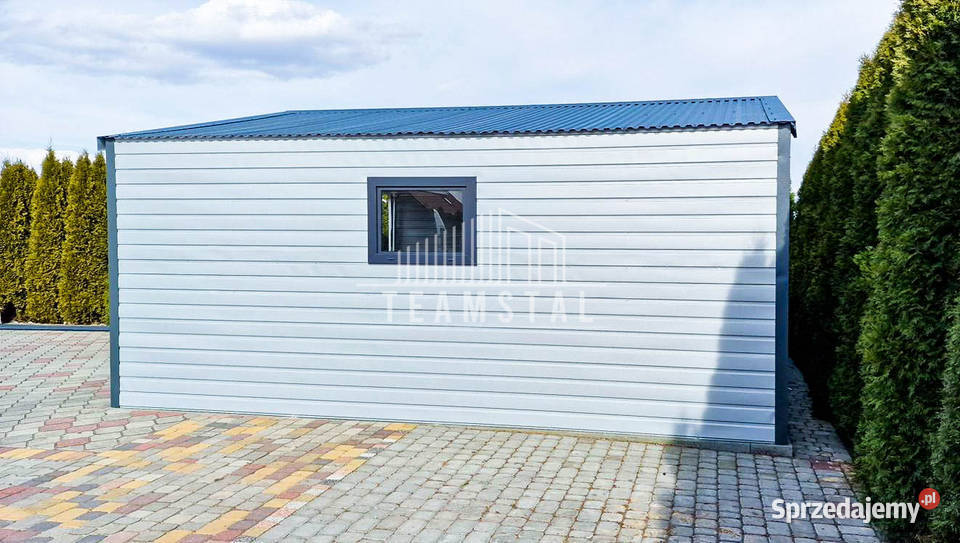 GARAŻ BLASZANY 5m x 6m poziom Brama drzwi okno Wągrowiec sprzedam