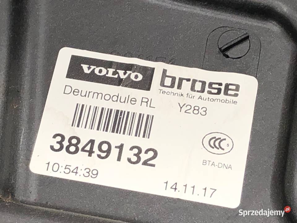 PODNOŚNIK SZYBY LEWY TYŁ VOLVO V60 I 30784312