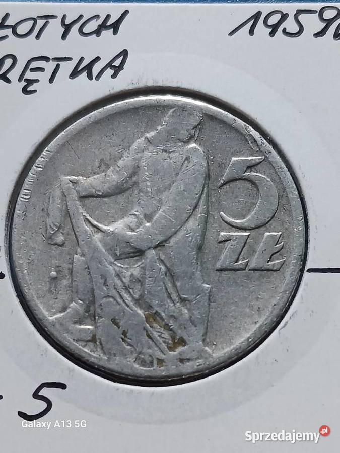 5 Złotych 1959 r Rybak 5 Skrętka wielkopolskie Konin