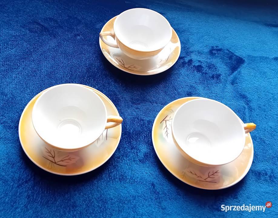 3 x filiżanka duoart deco Victoria wielkopolskie Koźminek sprzedam