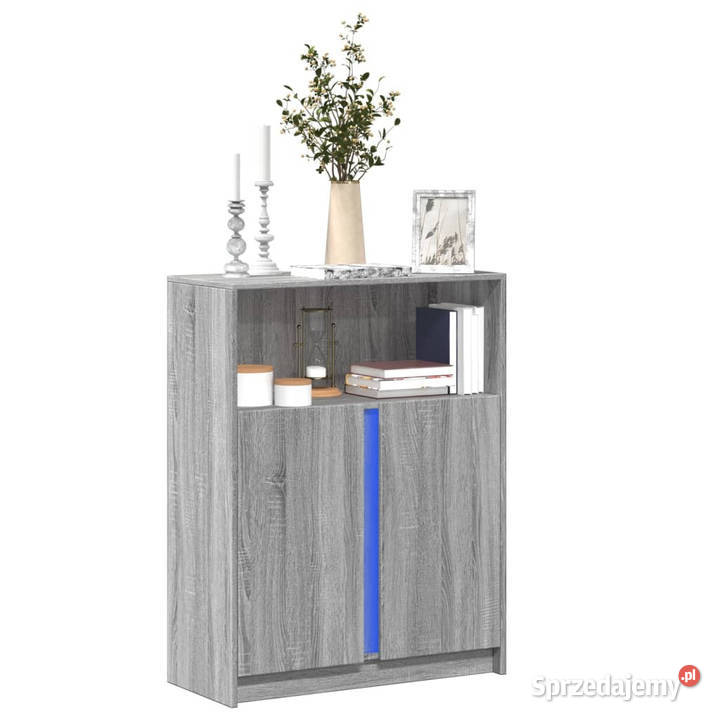 Szafka z LED szary dąb sonoma 77x34x100 WM852150 Pozostałe Warszawa