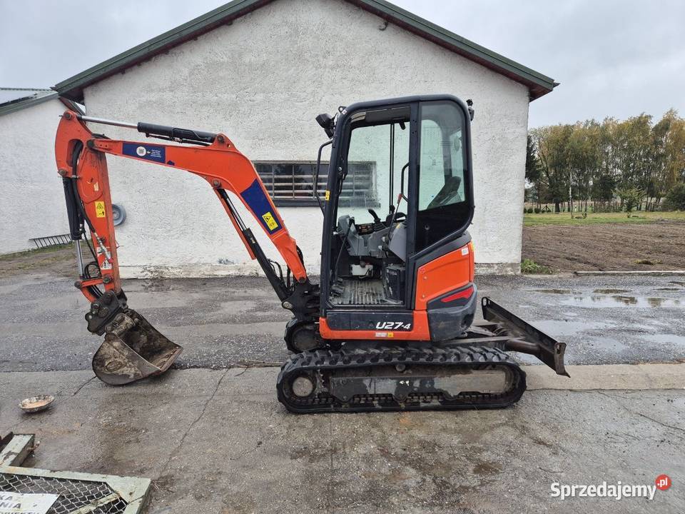 Kubota U274 2020 r minikoparka 27 t kabina Rok produkcji 2020 Mszana Dolna
