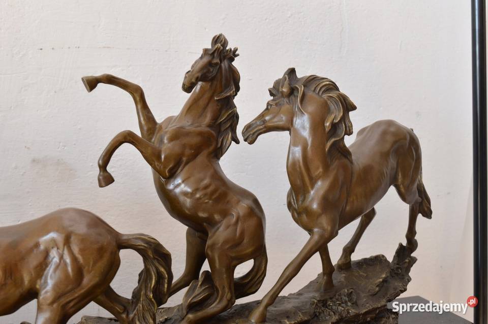 STADO DZIKICH KONI KOŃ KONIE figura z brązu 150 Kraków