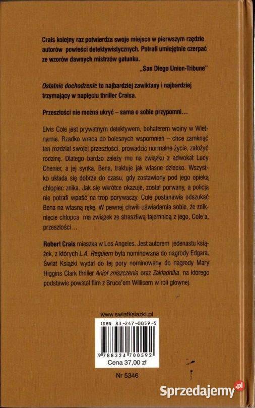 Ostatnie dochodzenie Robert Crais mazowieckie Warszawa