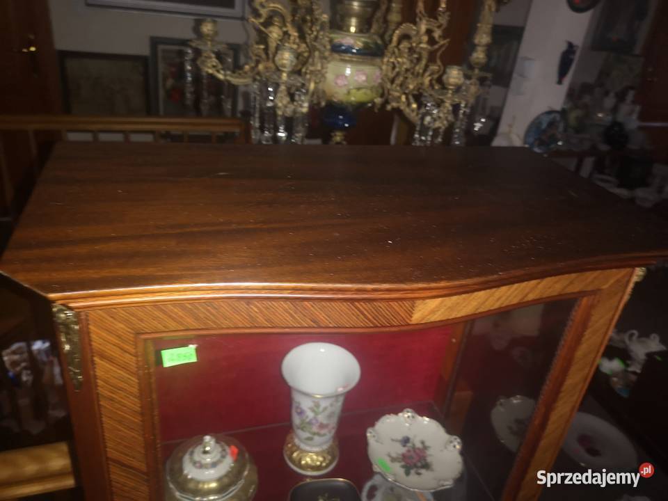 Serwantka witrynka intarsje Antyki, Sztuka, Kolekcje Gdańsk