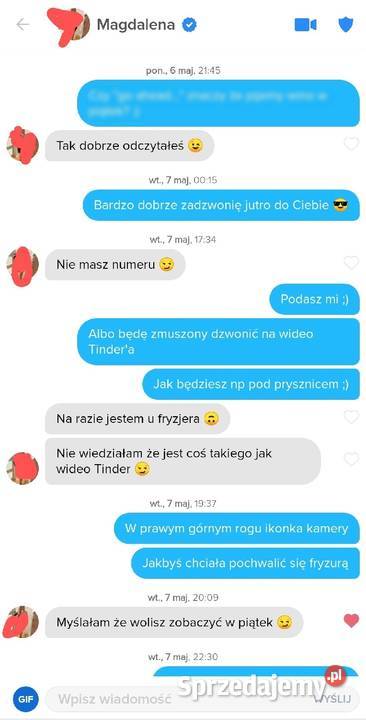 Tinder zacząć rozmowę 69 otwieraczy gotowe Rok wydania 2024 Warszawa sprzedam