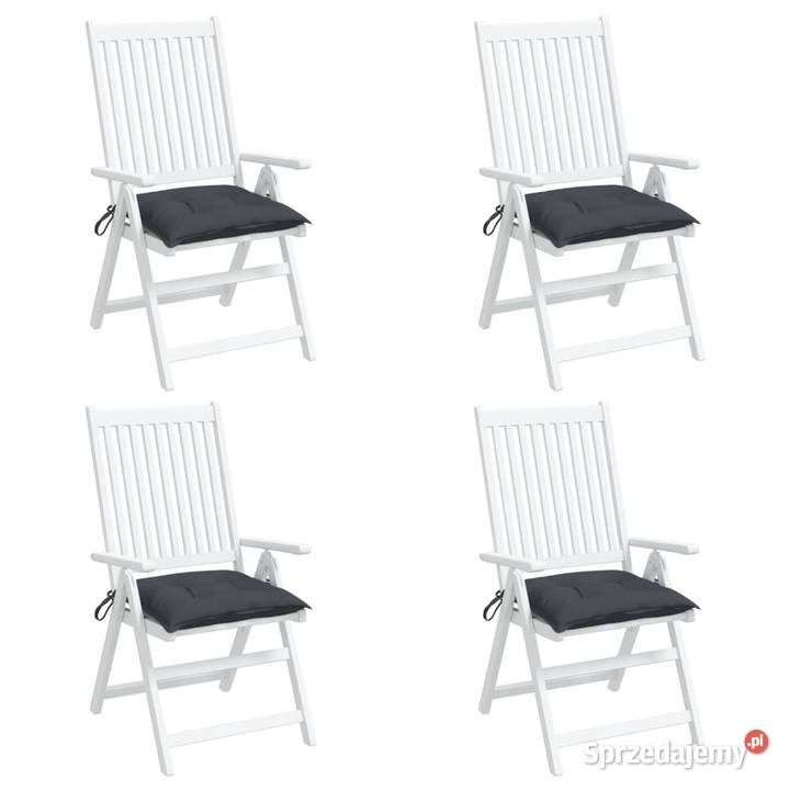 vidaXL Poduszki na krzesła 4 antracytowe 50x50x7