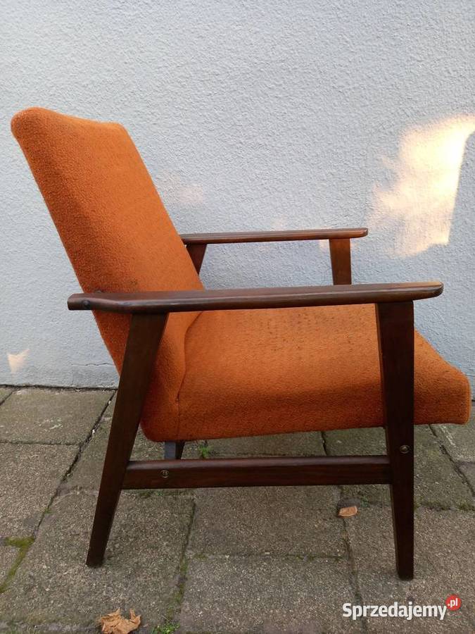 Stary fotel Śnieżnik PRL vintage Rawicz