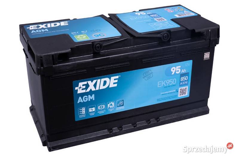 Akumulator EXIDE AGM STARTSTOP 95Ah 850A ŁÓDŹ łódzkie Łódź