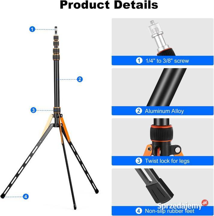 Soonpho 220 statyw podróżny ze stopu aluminium Zawiercie