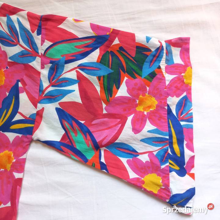 Bluzka letnia Kwiaty kolor r XL bawełna cienka Rozmiar 42(XL) Białystok sprzedam