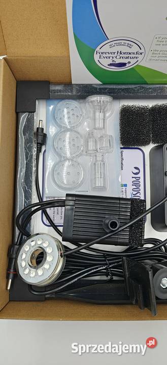 Solarna Fontanna LED 12W z Baterią Pilotem RGB Ząbki