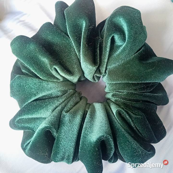 Modne frotki scrunchie welur aksamitnysatyna