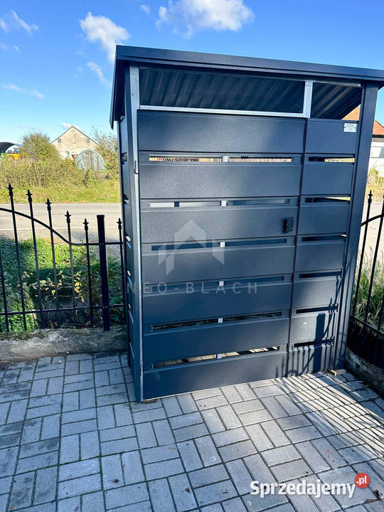 Wiata Śmietnikowa 130x40 Antracyt Dach spad w wielkopolskie Poznań