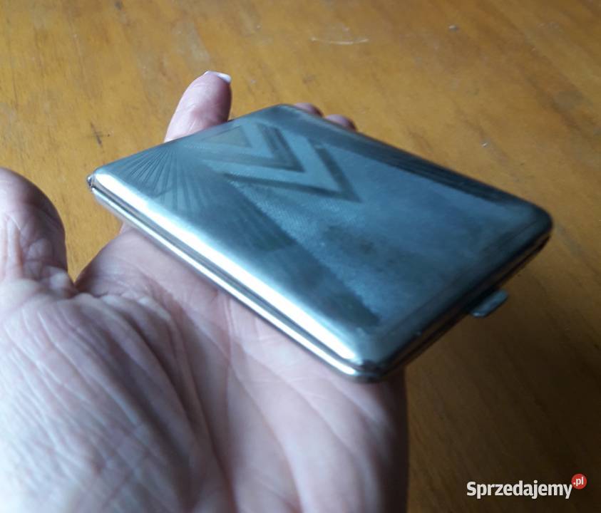 Stara papierośnica w stylu Art Deco mosiądz Gdynia sprzedam