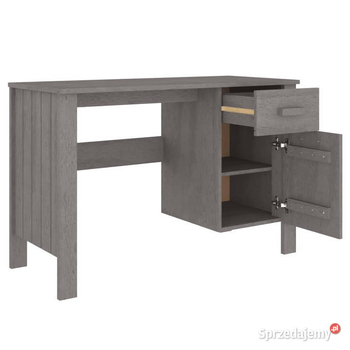 Biurko HAMAR jasnoszare 113x50x75 lite drewno Warszawa sprzedam