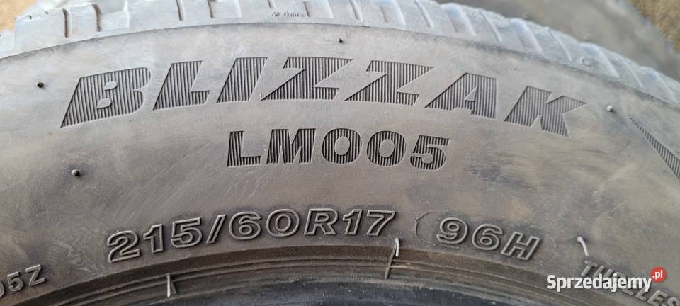Opony zimowe 215 60 17 Bridgestone Blizzak LM005 Włocławek