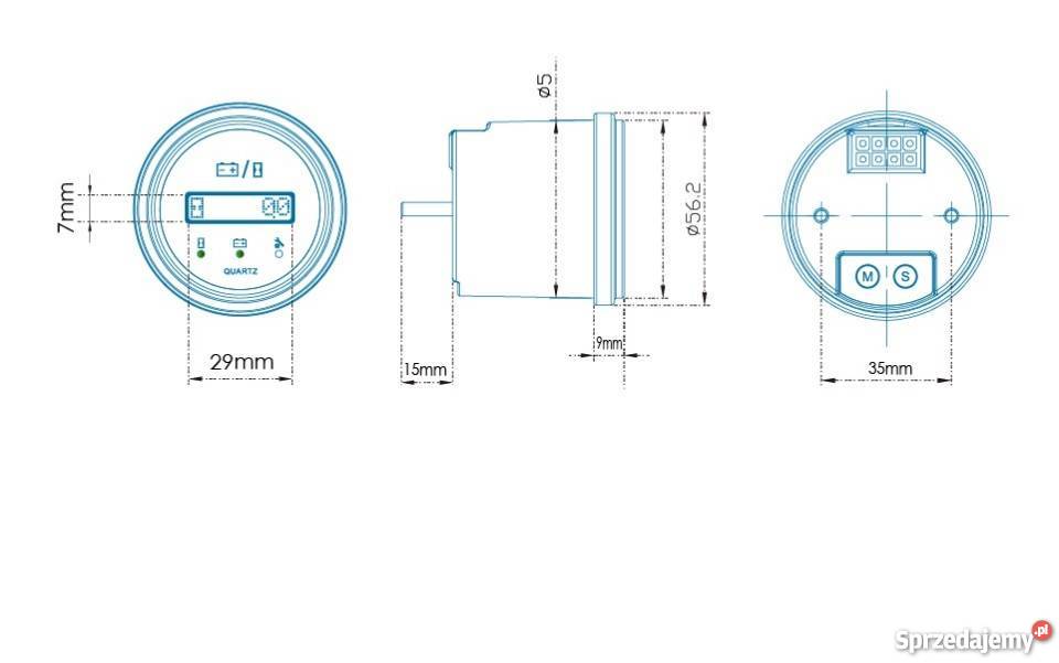 Wskaźnik naładowania baterii licznik motogodzin Gorzów Wielkopolski