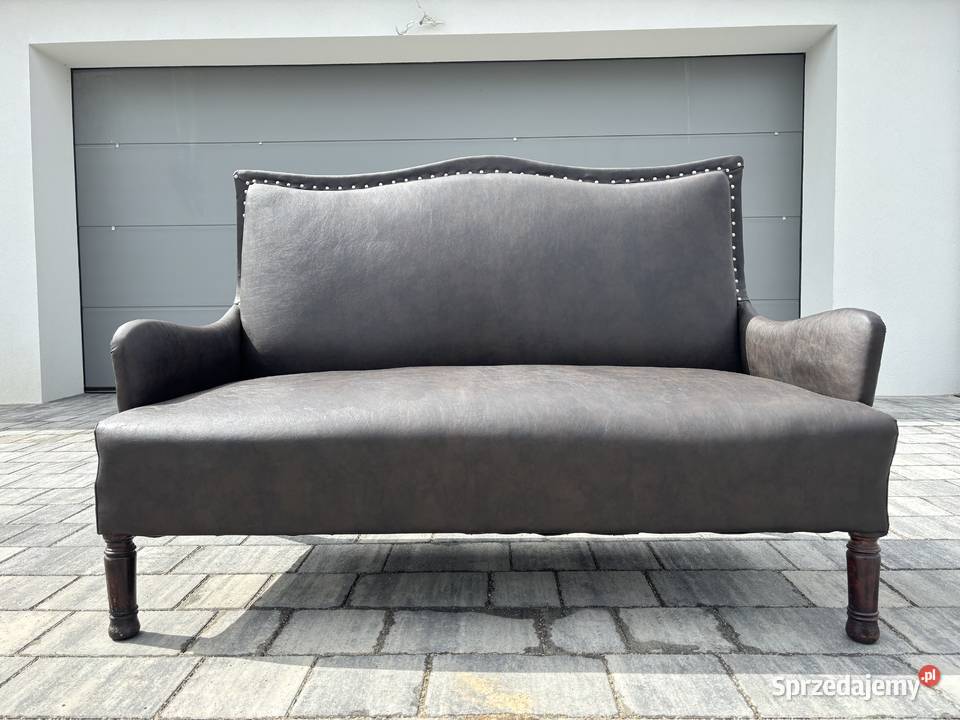 Skórzana kanapa sofa antyk do poczekalni pomorskie Gdynia