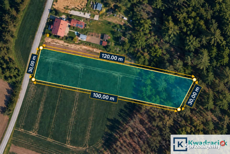 Działka 3000m2 Cierpisz asfalt