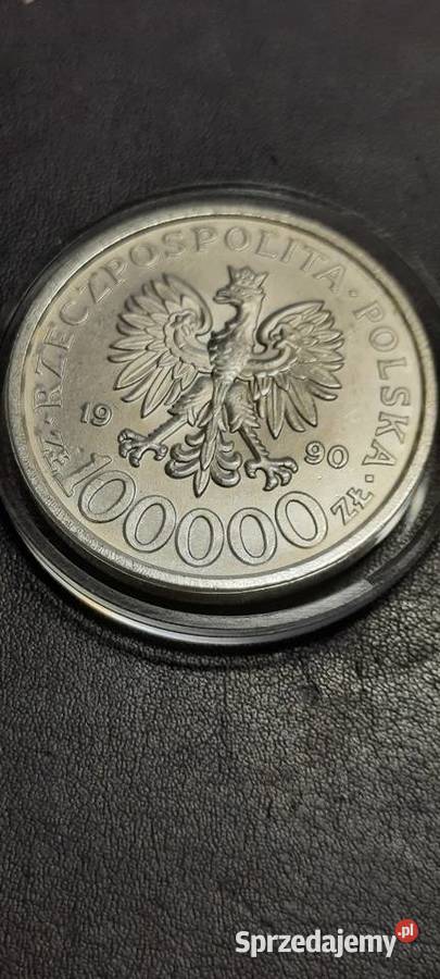 MONETA 100000 złotych 1990 typ B Solidarność 451 Numizmatyka Numizmatyka Warszawa